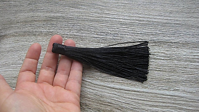 Komponenty - Strapec bavlnený 12 cm, 1 ks (čierny) - 10929741_