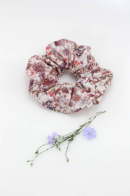 Blumka - vlasová gumička z kvetinovej bavlny "WildFlorie"