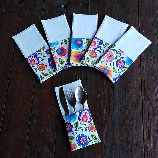 Úžitkový textil - Obal na príbor - 10939002_