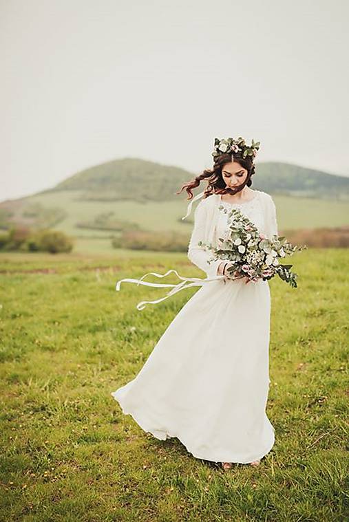 Boho svadobná kytica "o kráse dní" na ukážku 