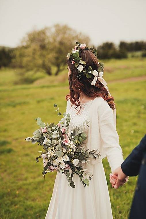 Boho svadobná kytica "o kráse dní" na ukážku 