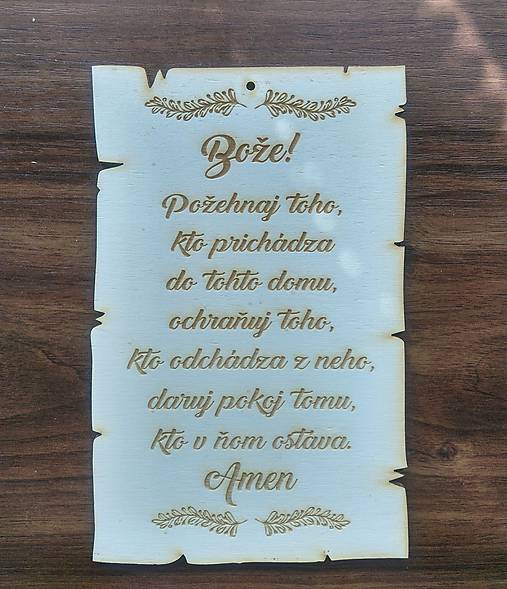 Tabuľky - Tabuľka "Požehnanie" - 10943110_
