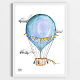 Art Print - modrý balón