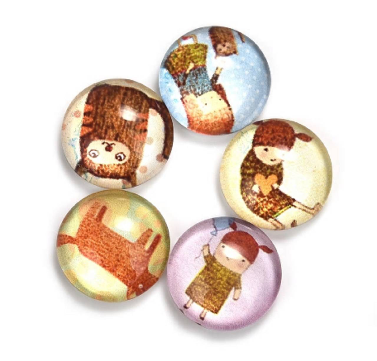 KA135 Kabošon detský motív 12 mm