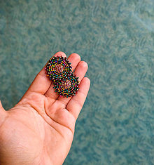 Náušnice - Melange earrings n.8 - vyšívané náušnice - 10947604_