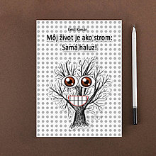 Papiernictvo - Zápisník Som ako strom, samá haluz bodkovaný (1) - 10949416_
