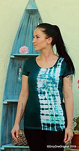 Topy, tričká, tielka - Dámske tričko maľované, batikované CUMIN - 10952217_