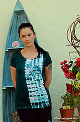 Topy, tričká, tielka - Dámske tričko maľované, batikované CUMIN - 10952268_
