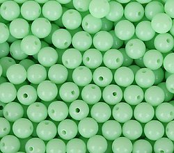 Korálky - Plastové korálky 8mm - 13 farieb (Zelená) - 10954042_