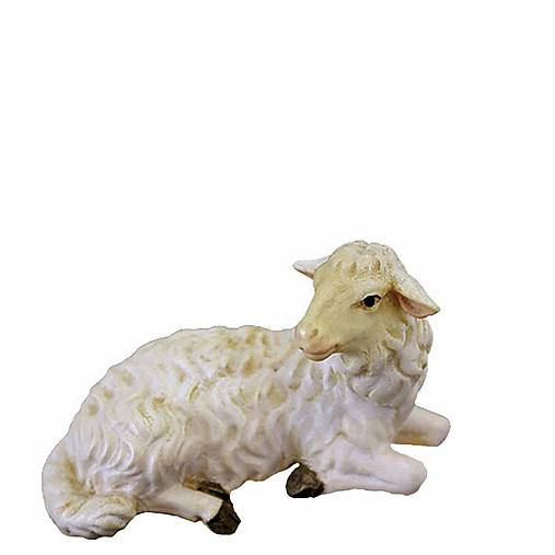 Dekorácie - Zvieratá pre betlehem – Spiaca ovečka - Barokový (9cm - Pestrofarebná) - 10954094_