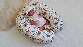 Detský textil - Vankúš na dojčenie a polohovanie bábätka s návliečkou - 10962579_