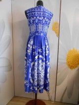 Šaty - FLORAL FOLK " Slovenská ornamentika ", spoločenské šaty v dĺžke midi, bez rukáva - 10960425_