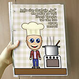 Papiernictvo - Vtipný receptár s vlastnou karikatúrou (muž za sporákom) - 10962540_