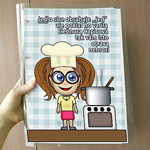 Papiernictvo - Vtipný receptár s vlastnou karikatúrou (veselá baba) - 10962543_