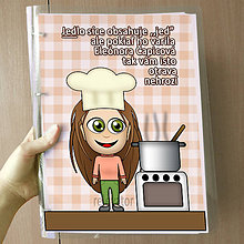 Papiernictvo - Vtipný receptár s vlastnou karikatúrou (marhuľová dlhovláska) - 10962547_
