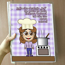 Papiernictvo - Vtipný receptár s vlastnou karikatúrou (levaduľová krásavica) - 10962548_