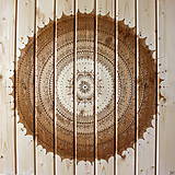 Obrazy - Mandala HARMÓNIA A ŠŤASTIE (drevo-natural) 70 x 70 - 10967522_