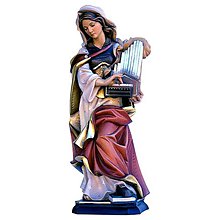 Sochy - Svätá Cecília drevená socha - 10968712_