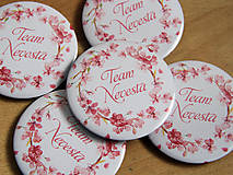 Brošne - Svadobný odznak - Ružový venček - 10971703_