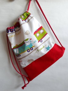 Detské tašky - Vrecúško na prezuvky - vak- ruksak- pre deti (Červená) - 10972530_