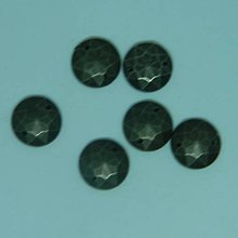 Iný materiál - 12mm Našívacie kamienky kruhové povrch 8lupienkový do špicata (bronzové) - 10972895_