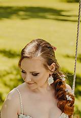 Náušnice - Svadba - šujtášové svadobné perlové náušnice (ivory) - 10972961_
