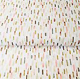 Textil - akvarelové čiarky, predzrážaná 100 % bavlna Španielsko, šírka 150 cm - 10974276_