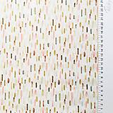 Textil - akvarelové čiarky, predzrážaná 100 % bavlna Španielsko, šírka 150 cm - 10974277_