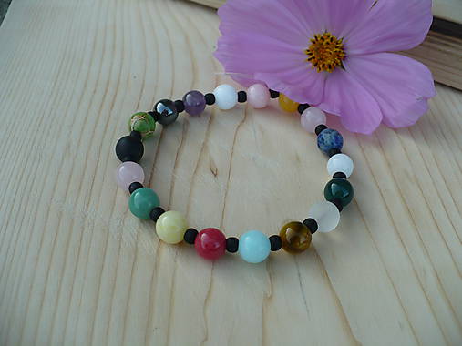 Náramky - pestrofarebný náramok - 10974361_