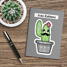 Papiernictvo - Zápisník kaktus (sivý) - 10974030_