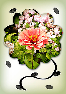 Grafika - Kvety v kvete (nepravidelný) (kráľovná dňa) - 10975698_