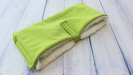 Rukavice - Rukávnik handmuff VLNIENKA double Merino wool GREEN I - 10979232_