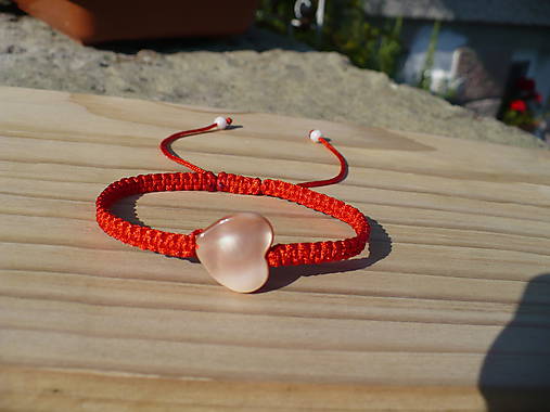 Náramky - shamballa náramok z perleťovým srdcom - 10978622_
