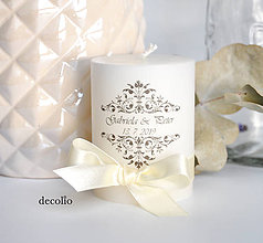 Darčeky pre svadobčanov - Darček pre hostí #6 (parafínová sviečka+transparentný nápis) - 10981653_