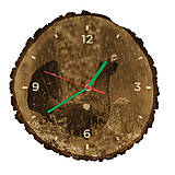 Hodiny - Drevené hodiny Hlucháň hôrny (Zelené ručičky) - 10984395_