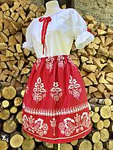 Šaty - Folklórny dámsky kroj červený s bondúrou - 10984749_