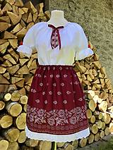 Šaty - Folklórny dámsky kroj bordový - 10984758_