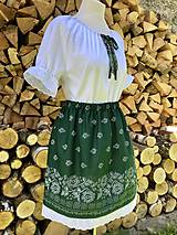 Šaty - Folklórny dámsky kroj zelený - 10984774_