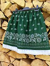 Šaty - Folklórny dámsky kroj zelený - 10984775_