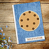 Papiernictvo - Džínsový denník sladký (čokoládový cookie) - 10984271_