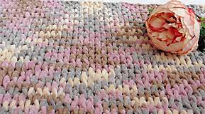 Detský textil - Jemnučká a ľahká detská deka  (deka color mix staroružová, béžová, hnedá, šedohnedá) - 10987805_