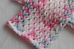 Jemnučká a ľahká detská deka  (deka color mix biela, ružová, modrošedá)