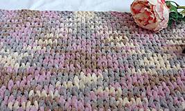 Detský textil - Jemnučká a ľahká detská deka  (deka color mix staroružová, béžová, hnedá, šedohnedá) - 10987852_