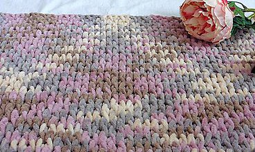 Detský textil - Jemnučká a ľahká detská deka  (deka color mix staroružová, béžová, hnedá, šedohnedá) - 10987803_