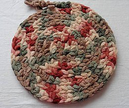 Detský textil - Vankúš z vlny puffy fine - okrúhly vankúš (vankúšik color mix khaki, tehlová, béžová) - 10987935_