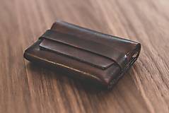 Peňaženky - Kožená minimalistická peňaženka  (Zelená) - 10988031_