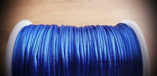 Shamballa šnúrka saténová 1,5 mm - kráľovská modrá