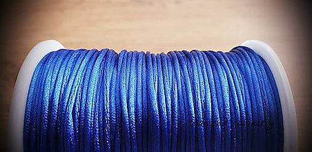 Galantéria - Shamballa šnúrka saténová 1,5 mm - kráľovská modrá - 10989642_