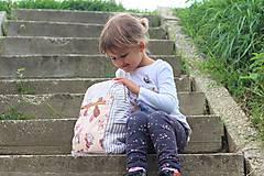Detské tašky - Detský ruksak - pruhy a macko - 10988333_