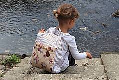Detské tašky - Detský ruksak - pruhy a macko - 10988335_